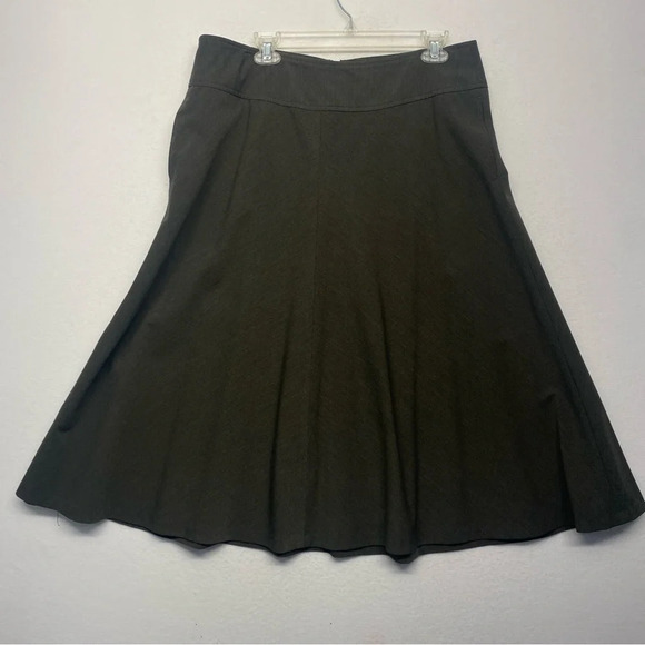 Jones New York Collection Stretch MIDI Skirt Brown 14 Pockets A Line - Picture 1 of 8